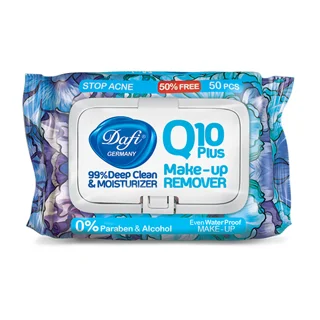 دستمال مرطوب دافی مدل Q10 Plus درخت چای (ضدجوش) 50برگ