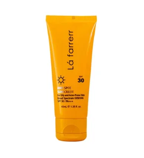 کرم ضدآفتاب و ضدلک بی‌رنگ SPF 30 (پوست چرب و مستعد آکنه)