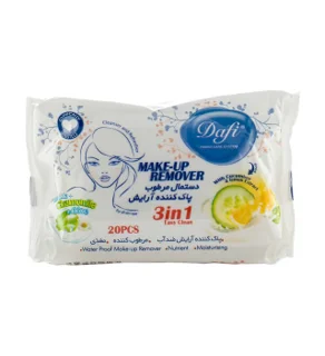 دستمال مرطوب پاک‌کننده آرایش دافی مدل 3in1 (۲۰ عددی)